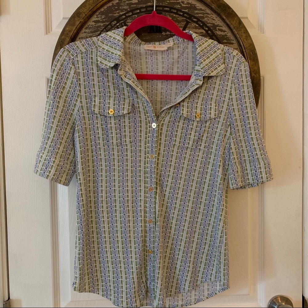 Tory Burch button up knit top